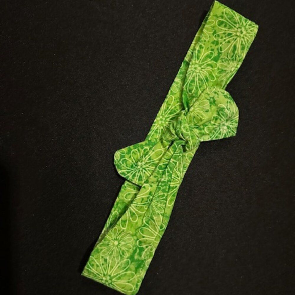 Green Flower Knot Headband  15TKHB  Handmade NWT Boutique